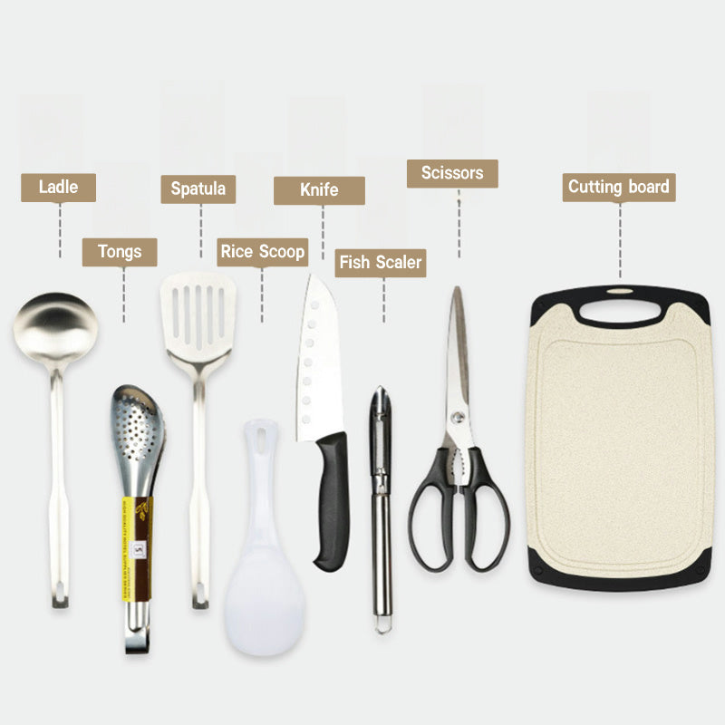 8PCS Camping Cookware Set – Portable Outdoor Kitchen Kit