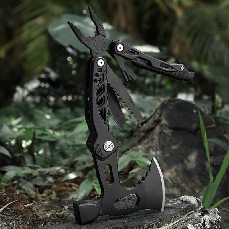 15-in-1 Survival Tool with Hammer & Axe – Essential Camping & Hiking Gear