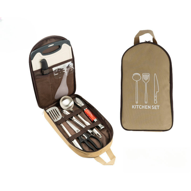 8PCS Camping Cookware Set – Portable Outdoor Kitchen Kit