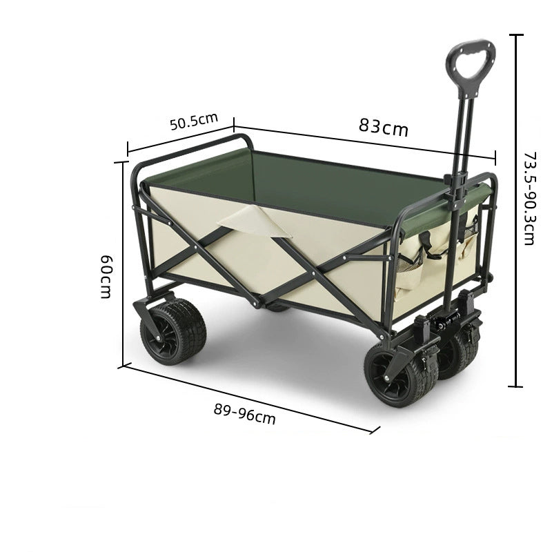 Heavy-Duty Folding Camping Wagon – 150L Utility Cart with All-Terrain Wheels