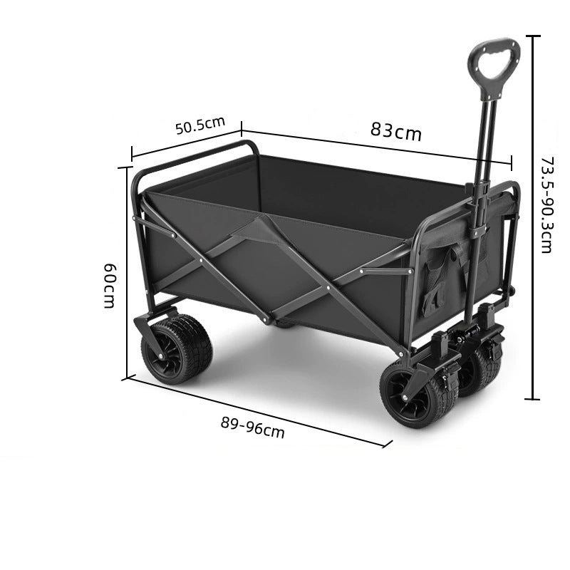 Heavy-Duty Folding Camping Wagon – 150L Utility Cart with All-Terrain Wheels