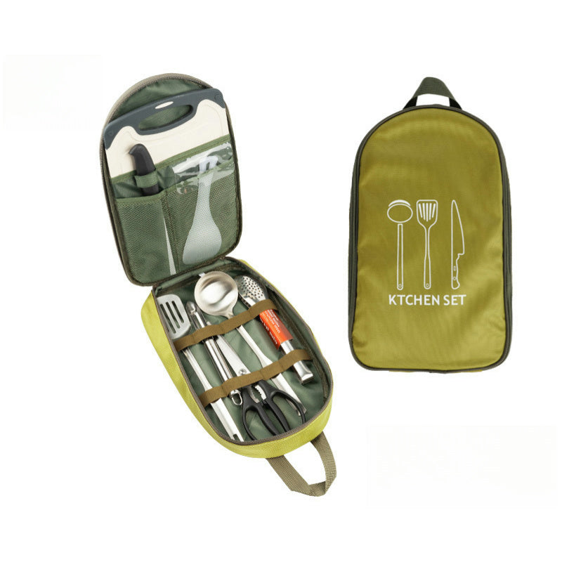 8PCS Camping Cookware Set – Portable Outdoor Kitchen Kit