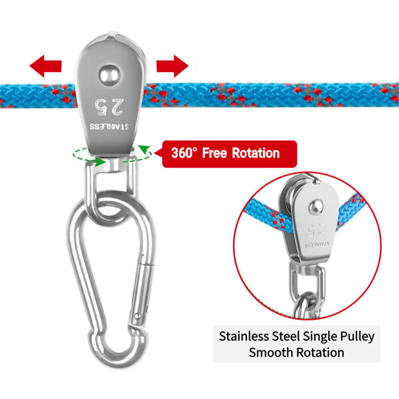 15m Reflective Dog Tie-Out Cable with Hooks & Pulley