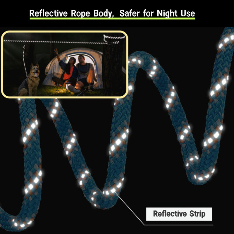 15m Reflective Dog Tie-Out Cable with Hooks & Pulley