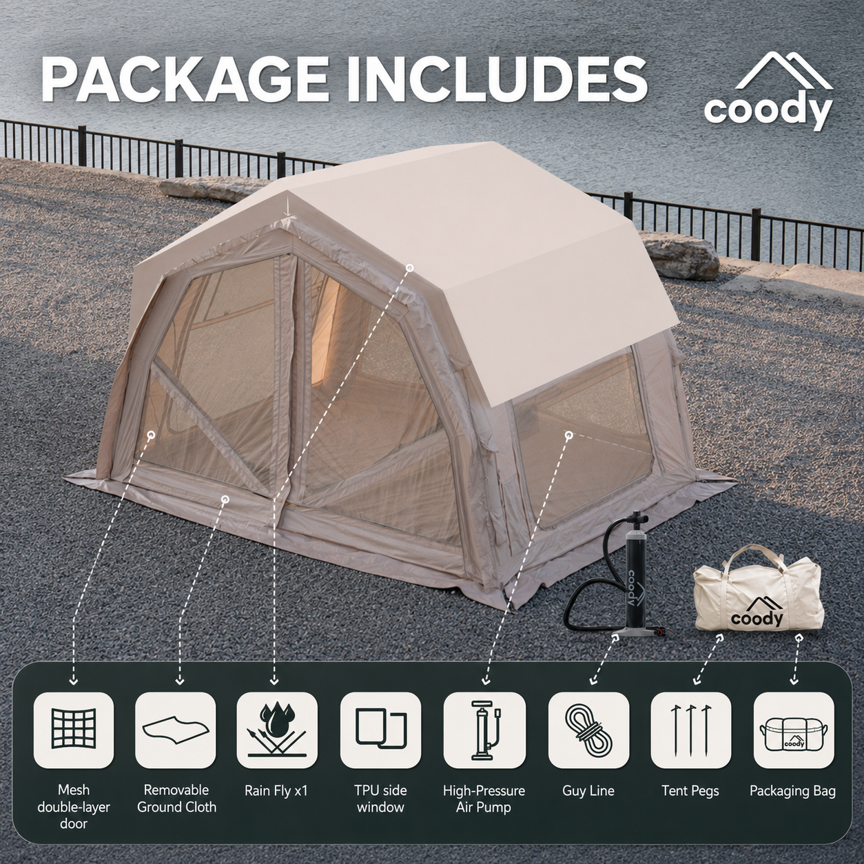 Coody 10.0 Pro Inflatable Tent
