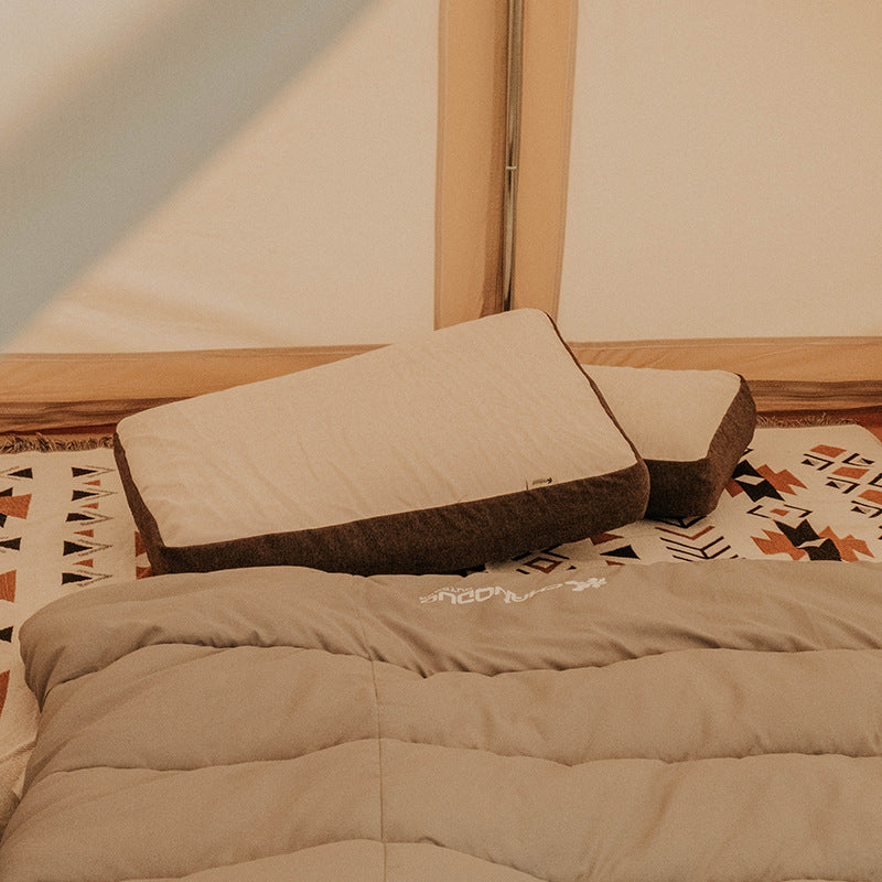 Memory Cotton Cheese Foam Pillow – Portable Camping Travel Pillow