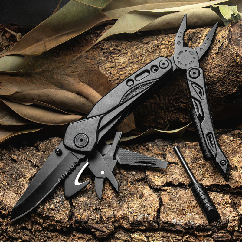 Folding Pocket Tool Knife – Pliers, Screwdriver, Opener & Whistle with Sheath