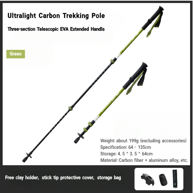 Pelliot Ultra-Light Carbon Fiber Trekking Pole (1Pc)