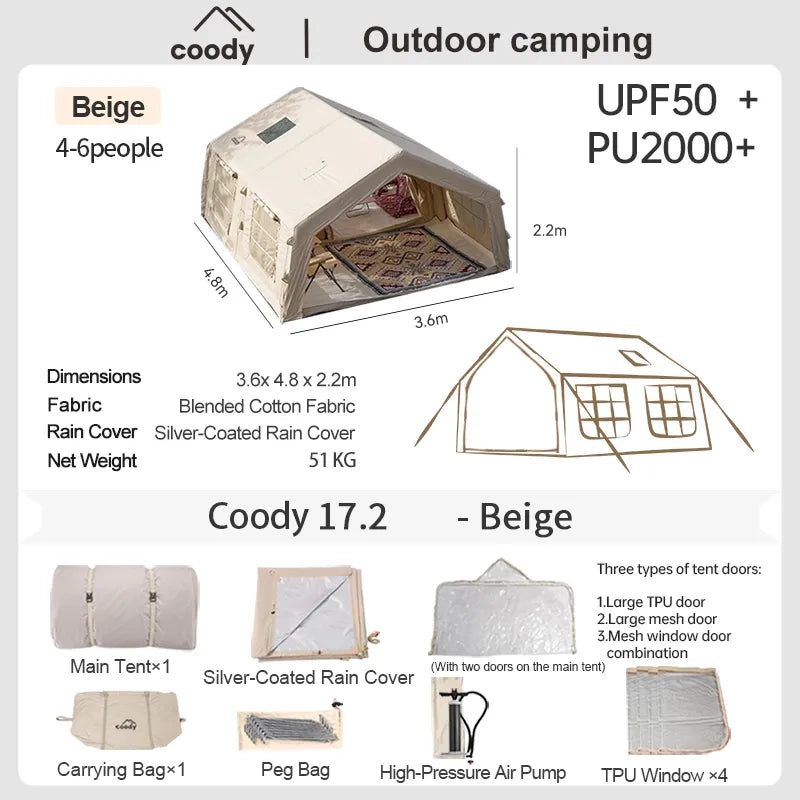 Coody 17.2 Inflatable Tent - Familia