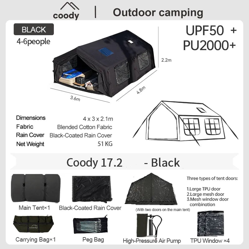 Coody 17.2 Inflatable Tent - Familia