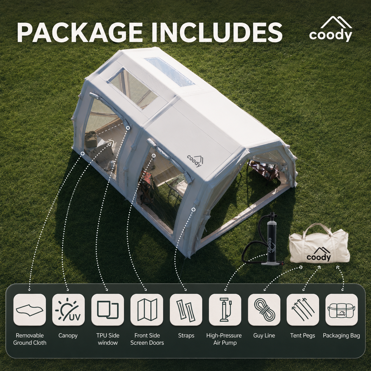 Coody 17.2 Pro Inflatable Tent – Familia