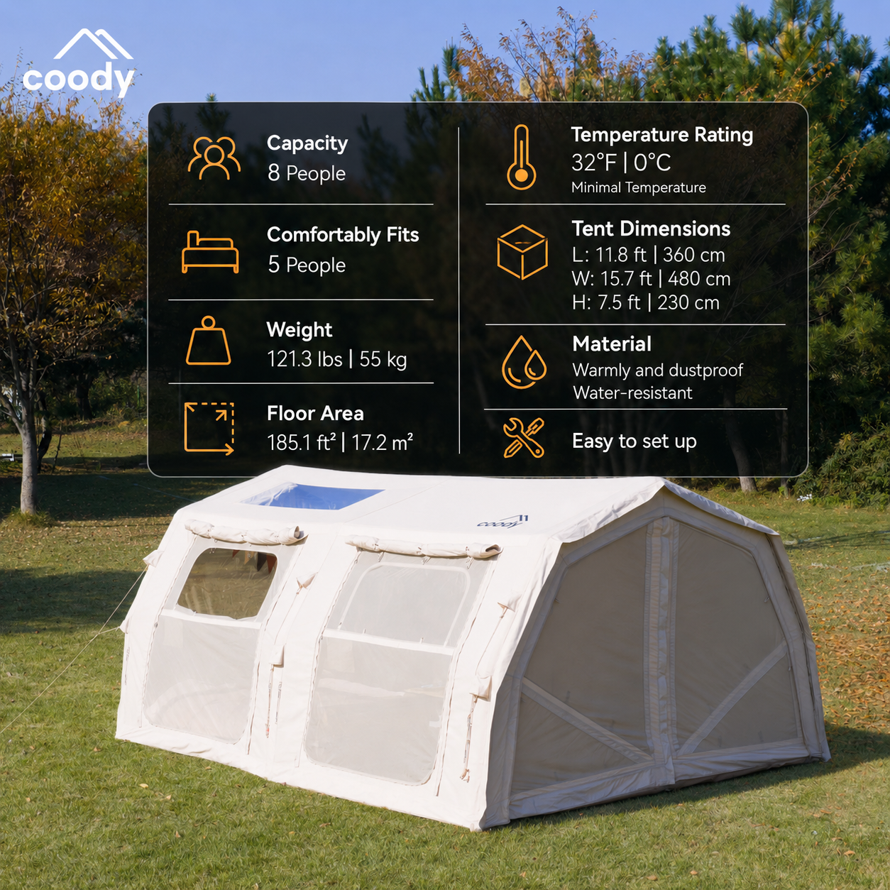 Coody 17.2 Pro Inflatable Tent – Familia