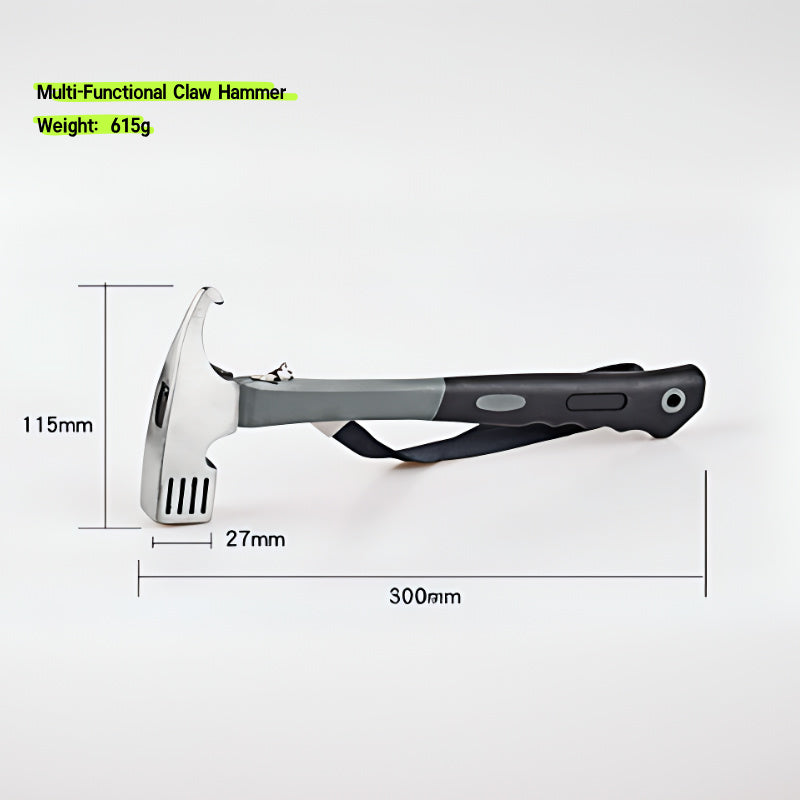 Camping Claw Hammer – Carbon Steel Tent Stake Remover with Wrist Strap