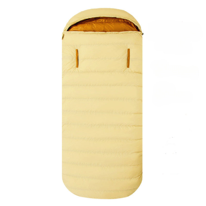 Down Sleeping Bag 2000g – Extra-Wide Egg Shape with Hand Slots, -25°C to -10°C