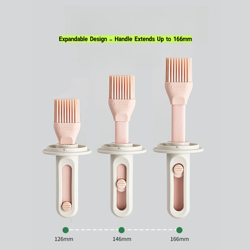 Silicone Oil Brush Bottle – Telescopic, Food-Grade, No-Shed Baking & BBQ Tool