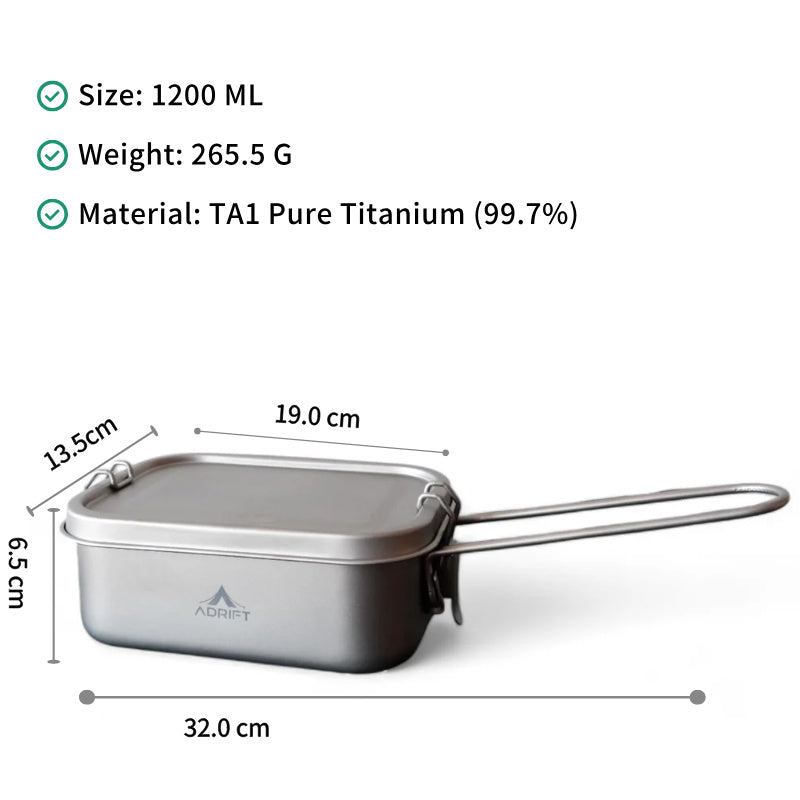 Adrift Allseason | Pure Titanium Lunch Box