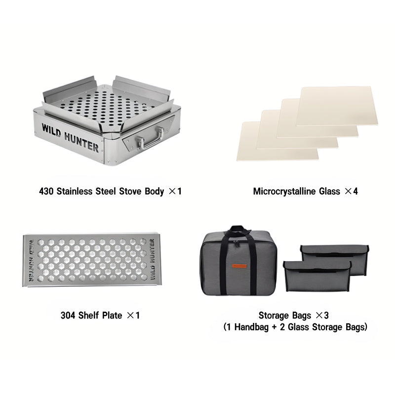 Wild Hunter | Outdoor Camping Fire Pit with Microcrystalline Glass