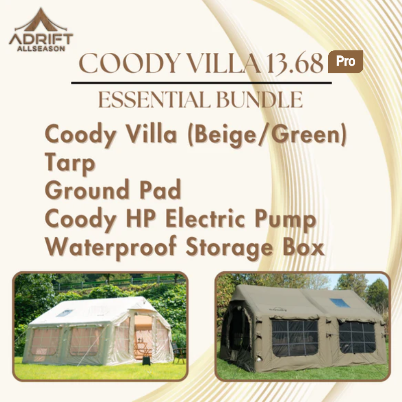 Coody 13.68 Pro Essential Bundle - Spacious & Comfortable Camping