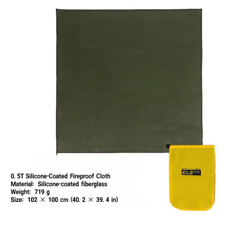 Fireproof Fiberglass Camping Mat (3 Sizes, Carry Bag)