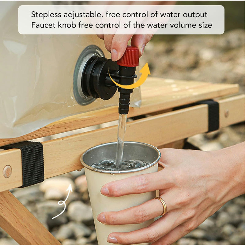 8L Folding Water Bag – With Spigot, for Camping & Travel