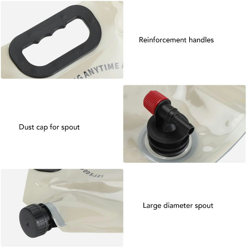 8L Folding Water Bag – With Spigot, for Camping & Travel