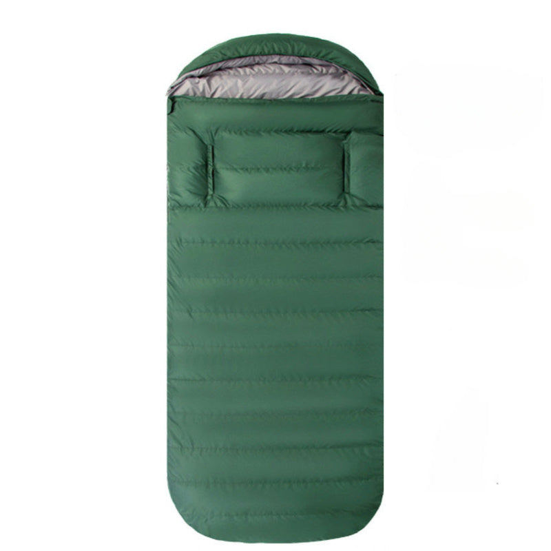 Down Sleeping Bag 2000g – Extra-Wide Egg Shape with Hand Slots, -25°C to -10°C