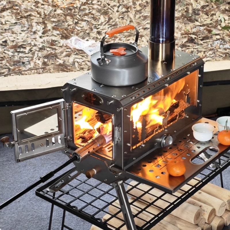 Wild Hunter - Large | Camping Stove, Stainless Steel Folding Campfire Oven