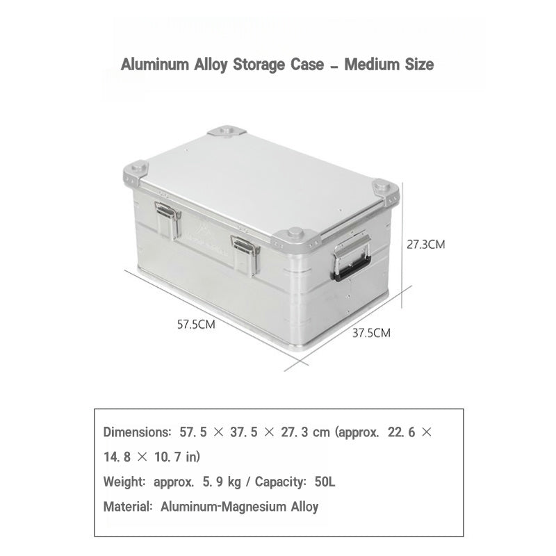 Aluminum Storage Box – Top-Open Design for Camping & Home Use