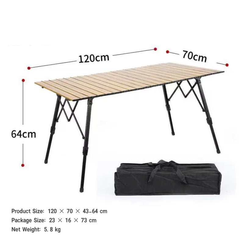 120cm Portable Folding Roll-Up Table