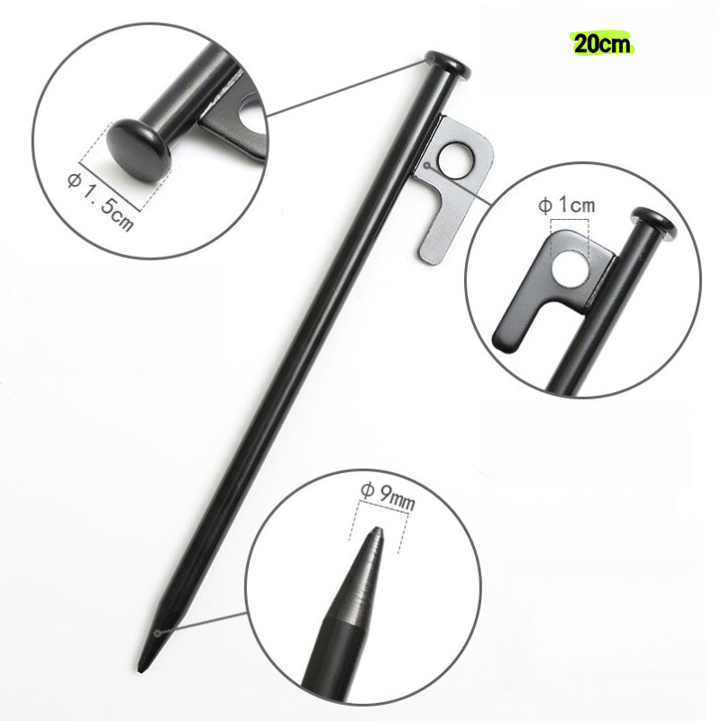 2-Pack Heavy-Duty Tent Stakes – Extra Long Steel Ground Pegs (Multiple Sizes)