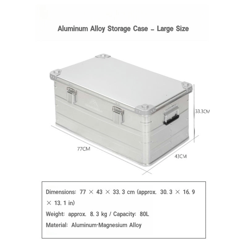 Aluminum Storage Box – Top-Open Design for Camping & Home Use