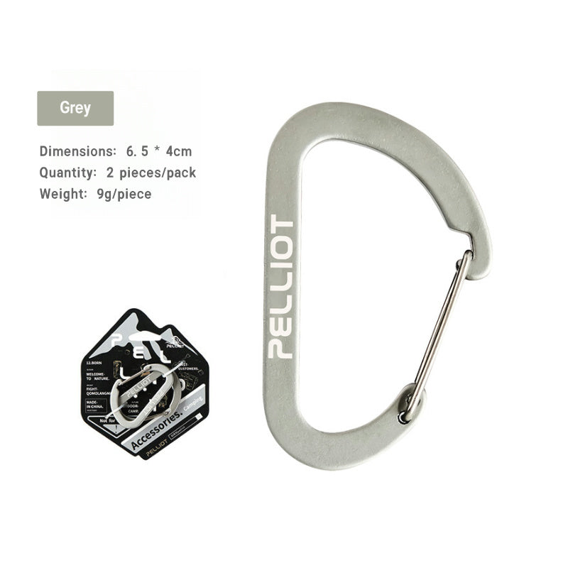 2-Pack D-Shaped Carabiners – Keychain & Gear Hook