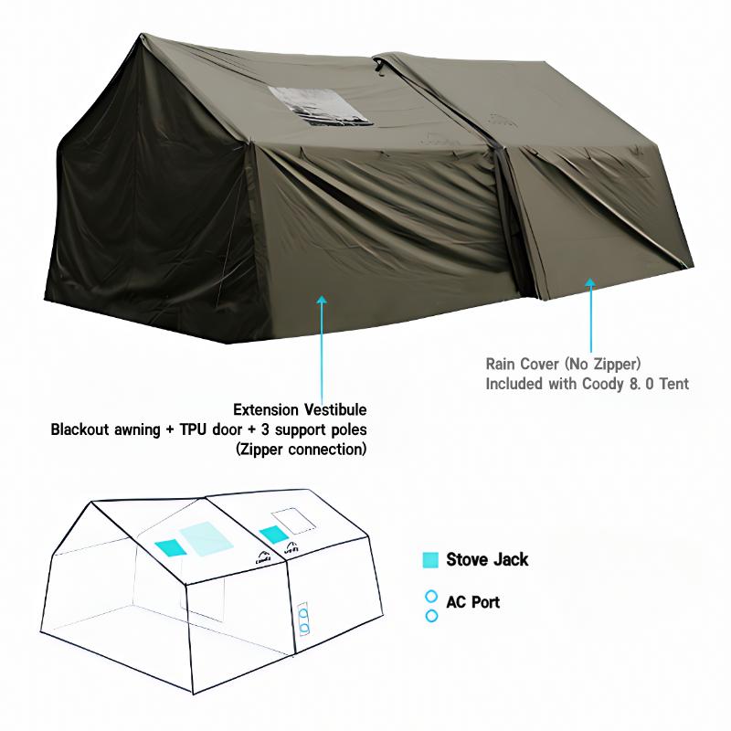 coody tent 8.0 Coody 8.0 Tent Expansion Hall Green