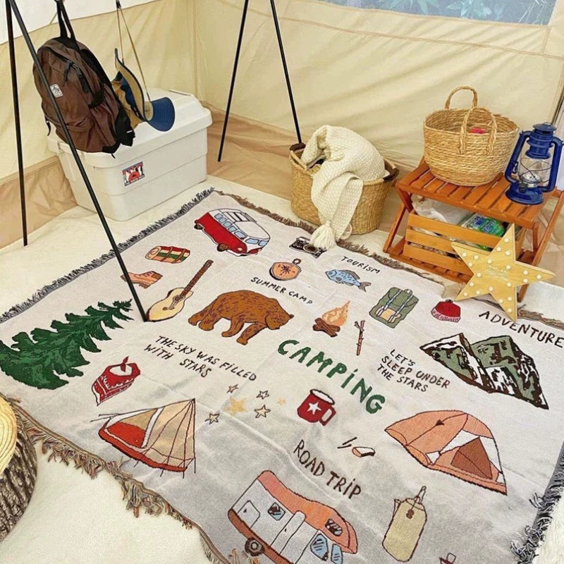 Camping Blanket – for Sofa, Bed & Outdoor Picnic