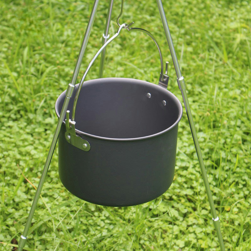 4L Outdoor Aluminum Hanging Pot – Non-Stick Camping Soup & Cooking Pot