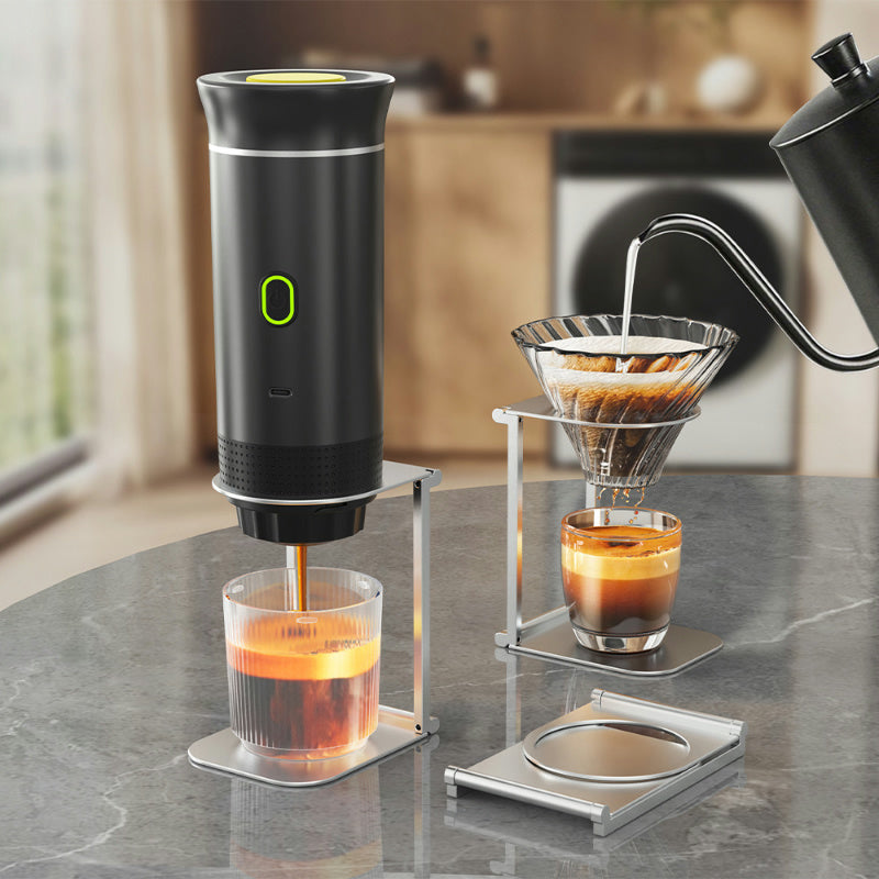 3-in-1 Espresso & Americano Maker – Capsule & Ground, Cordless & Heated