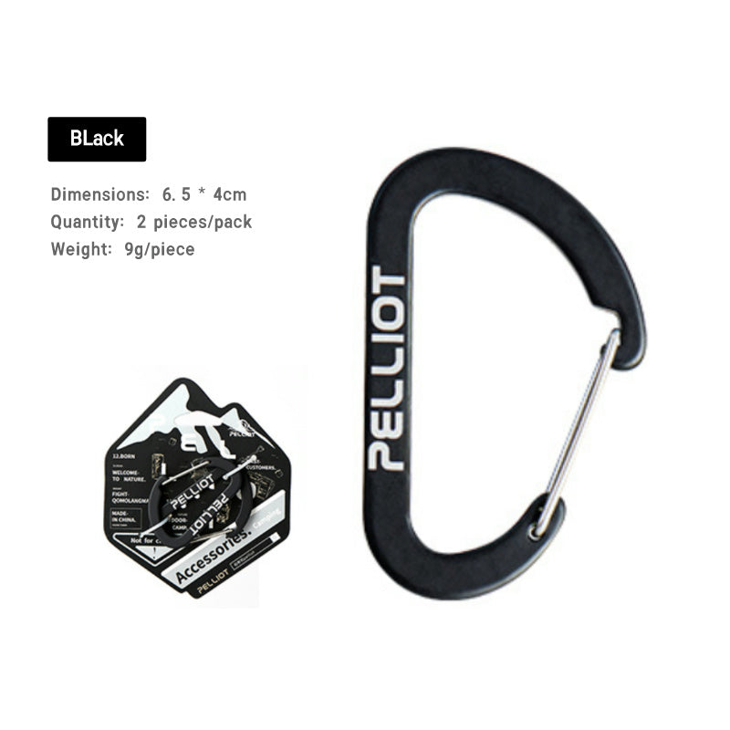 2-Pack D-Shaped Carabiners – Keychain & Gear Hook