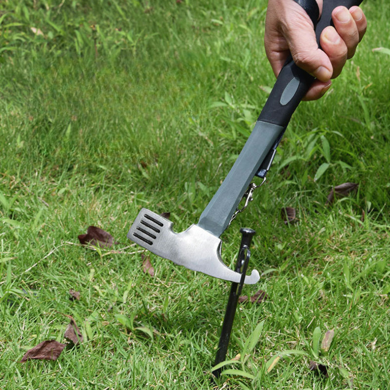Camping Claw Hammer – Carbon Steel Tent Stake Remover with Wrist Strap
