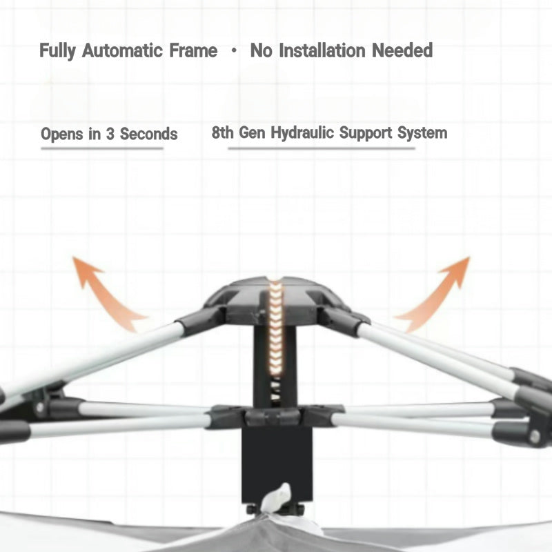 Traditional Pop-Up Camping Tent – 4-Sided, Automatic Setup, Waterproof for Outdoor Use