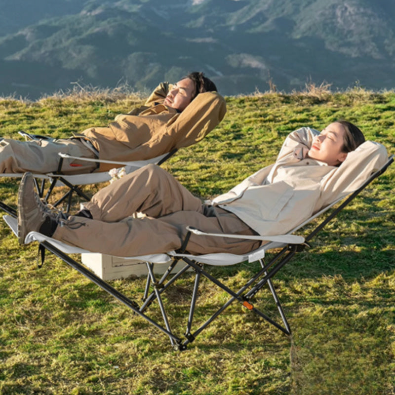 Folding Recliner Chair with Footrest – Portable Lounger