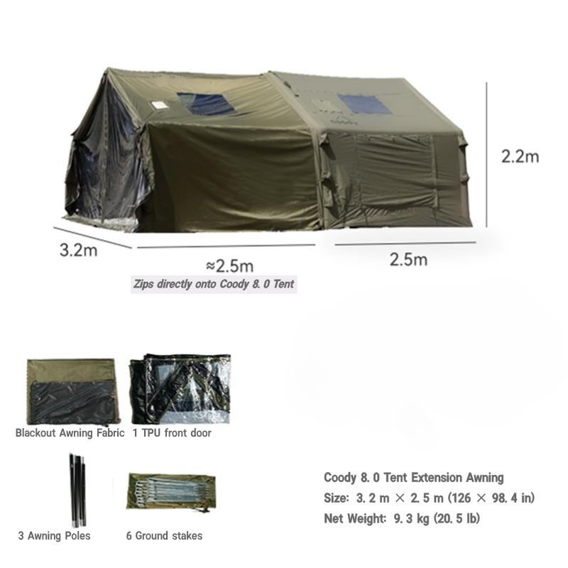 coody tent 8.0 Coody 8.0 Tent Expansion Hall Green