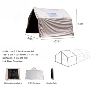 Coody 9.0/13.68/17.2 Tent Expansion Hall | Adrift Allseason Outdoor