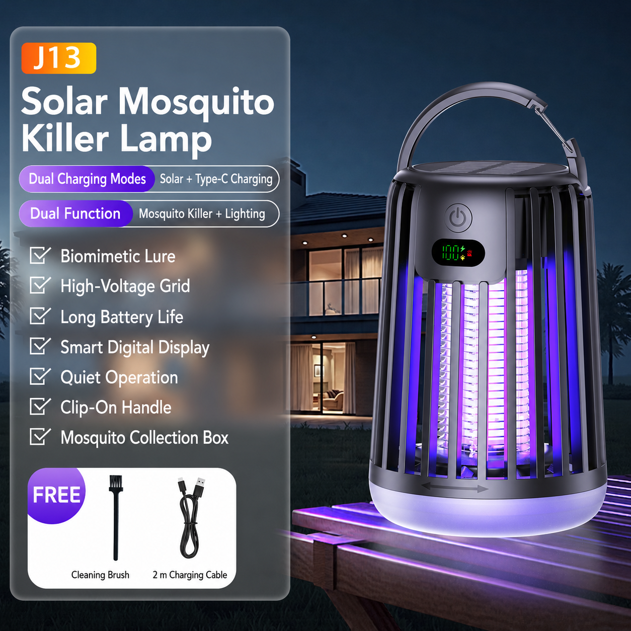 Rechargeable Mosquito Killer Lamp – Indoor & Outdoor Use