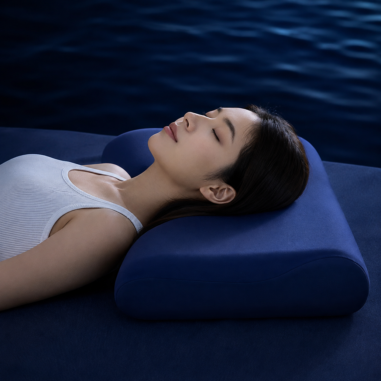 Space Planet 3.0 Ergonomic Sleep Pillow – Dark Blue