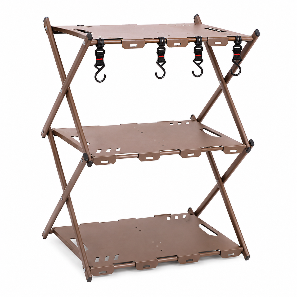 3-Tier Outdoor Folding Storage Rack