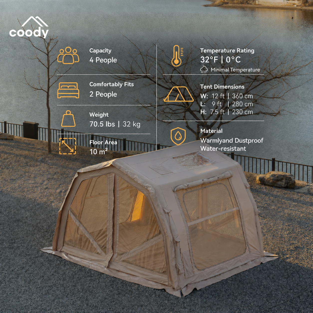Coody 10.0 Pro Inflatable Tent
