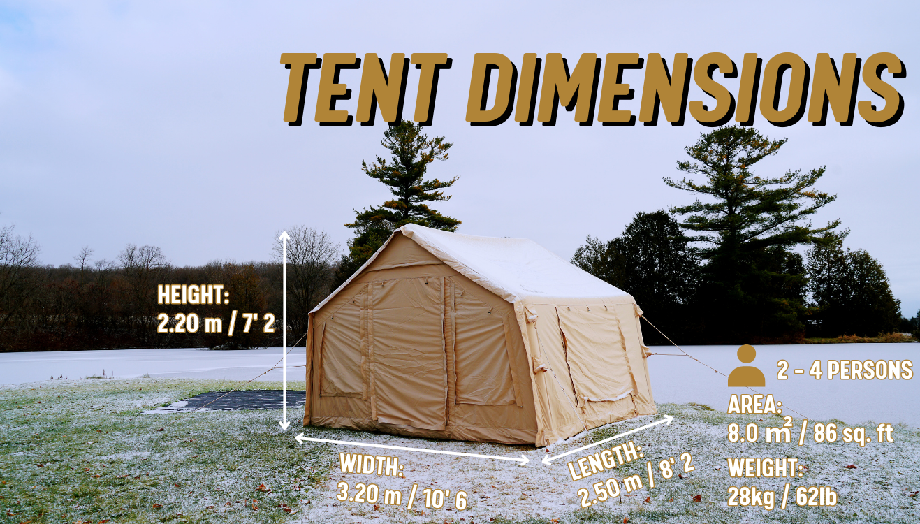 Coody 8.0 Inflatable Tent - Terra - {8} | winter camping tent |  glamping tent