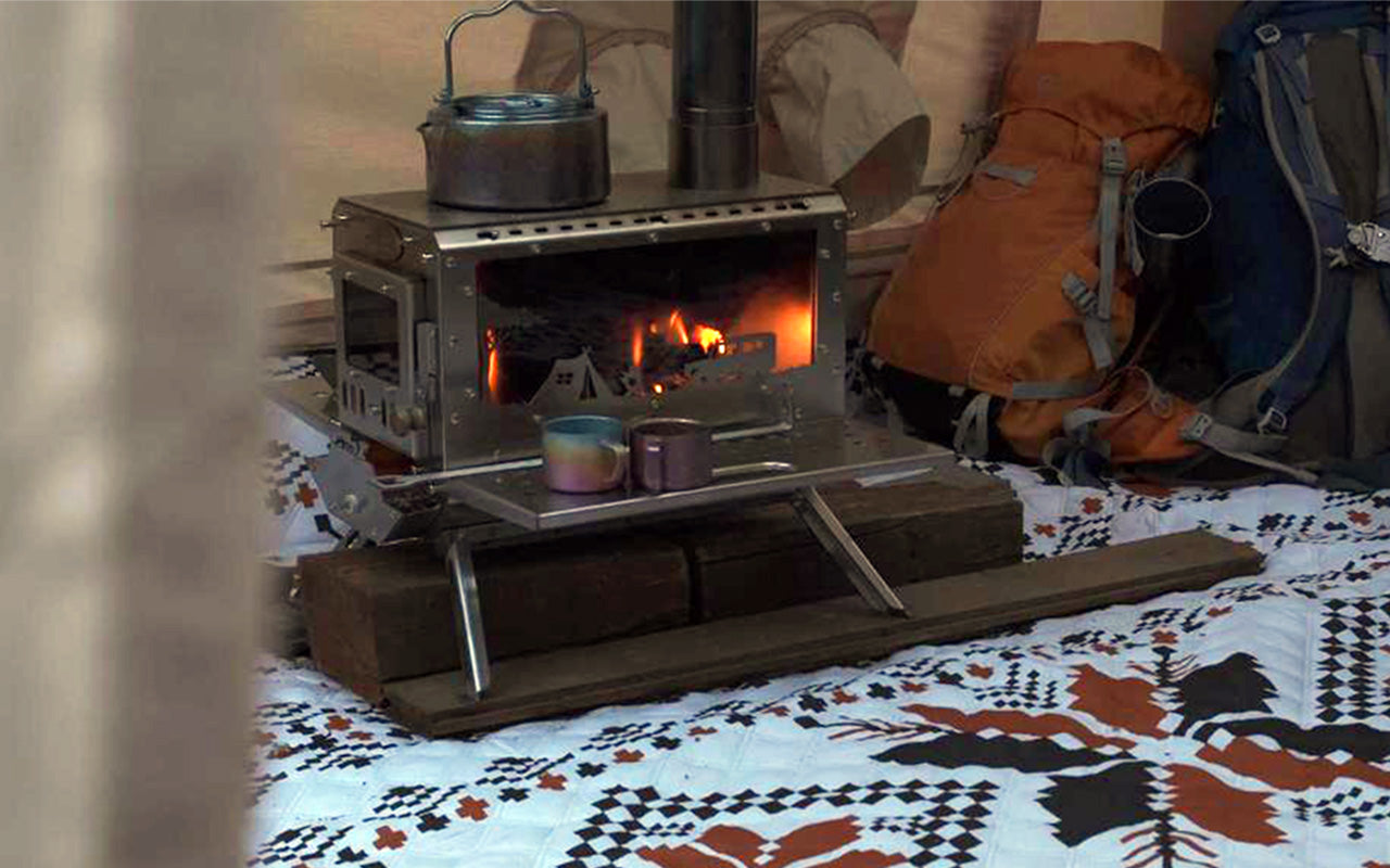 Camping Stove with Inflatable Tent