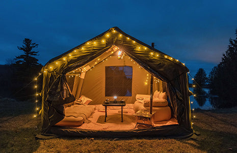 Adrift inflatable tent with spacious interior and durability.