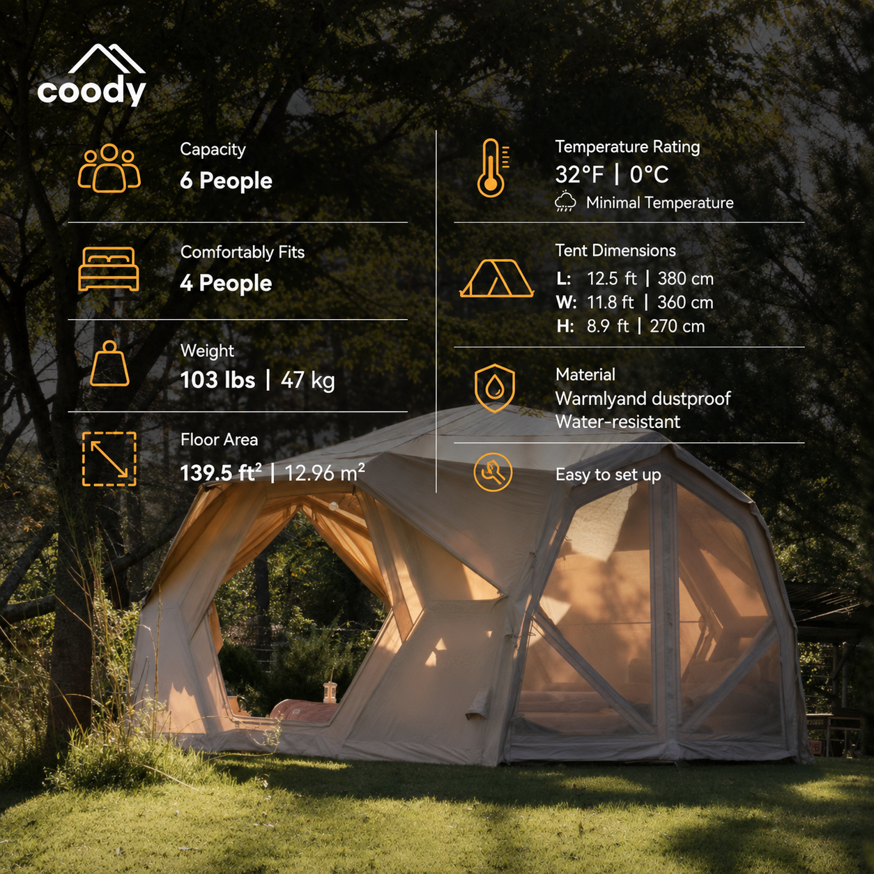 Coody Hubshelter Pro Inflatable Tent